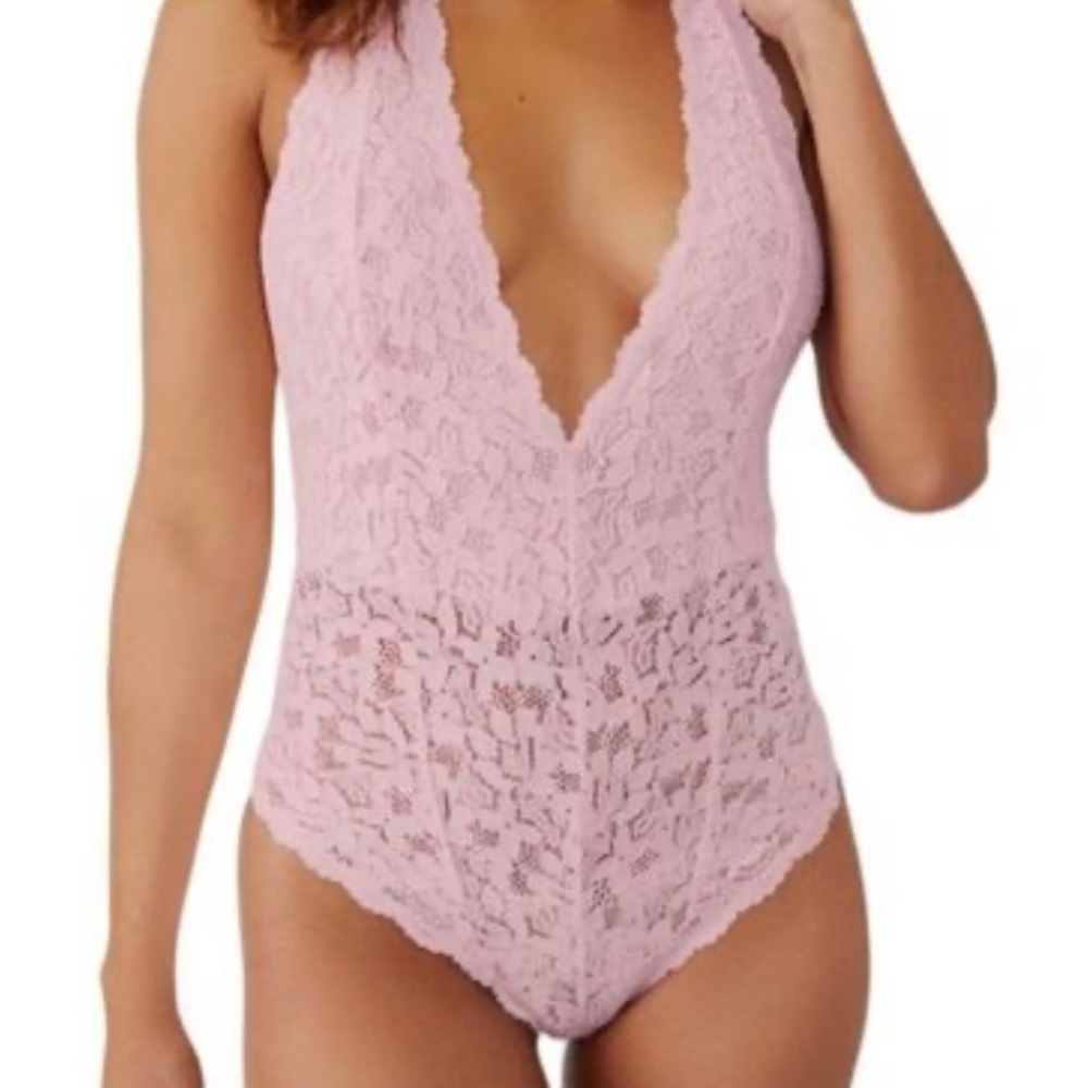 FP intimate lace v neck bodysuit